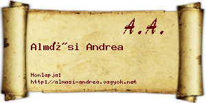 Almási Andrea névjegykártya